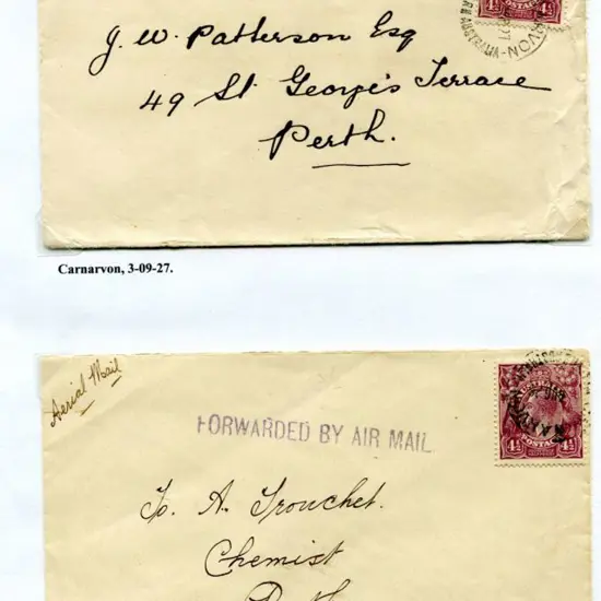 1927 (3rd Sept) "Aerial mail" endorsed cover with ...