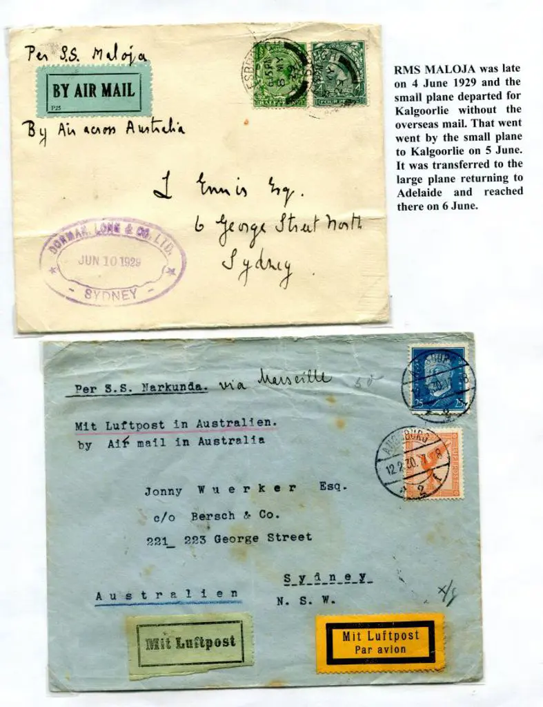 1929 (8th May) England to Australia env with GB ½d ... Image 1++