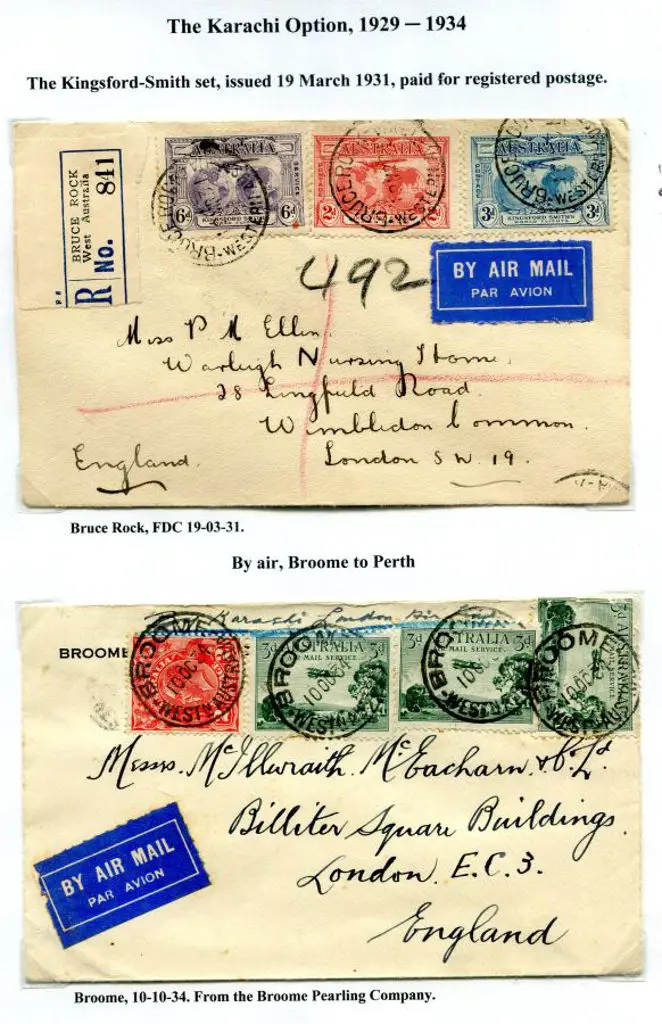1931 (19th March) Registered Bruce Rock to London ... Image 1++
