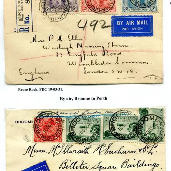 1931 (19th March) Registered Bruce Rock to London ...