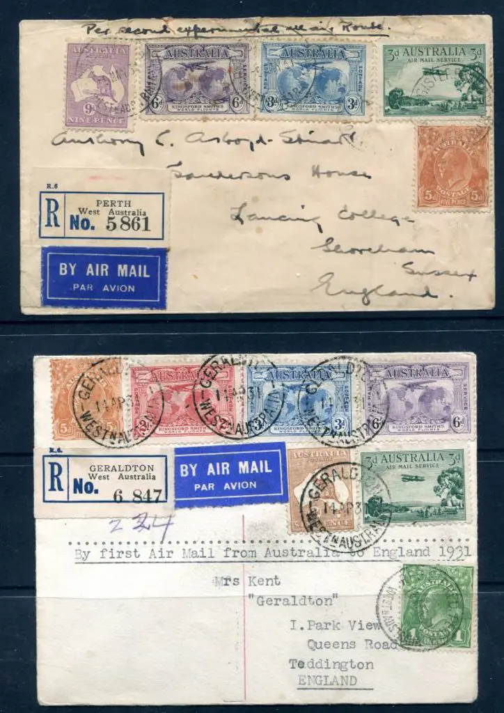 1931 (14th April) Registered Airmail cover from ... Image 1++