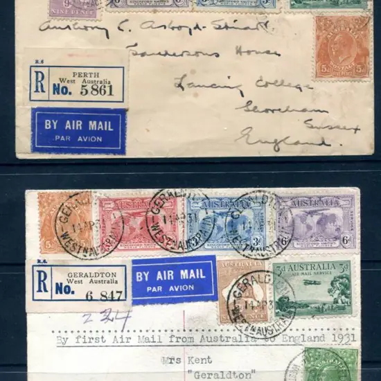 1931 (14th April) Registered Airmail cover from ...