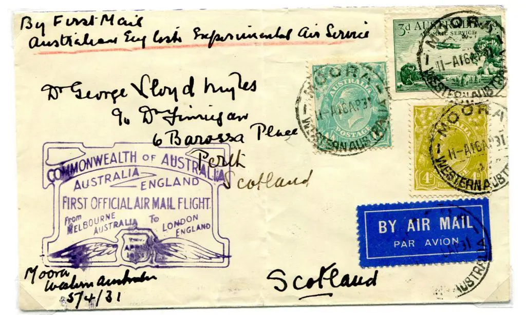1931 (16th April) Australia-England flight covers ... Image 1++