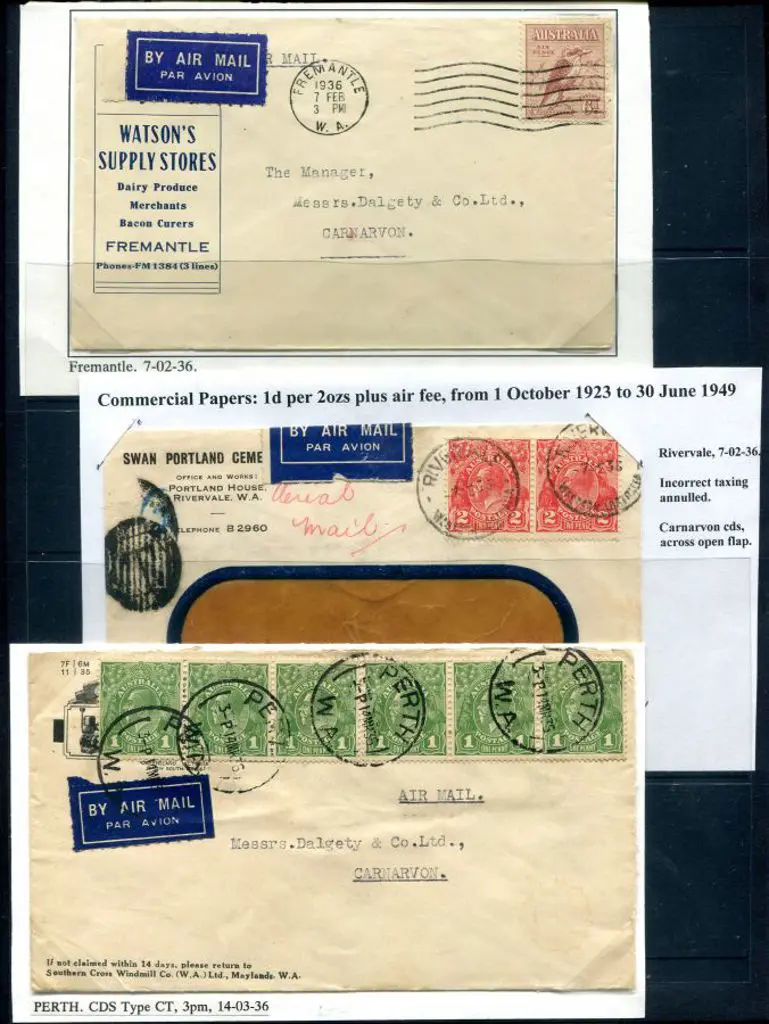 1936 (7th Feb) Fremantle to Carnarvon attractive ... Image 1++