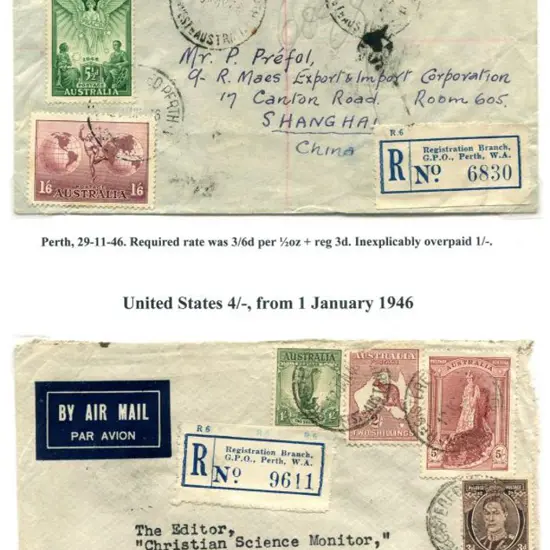 1946 (29th Nov) Perth to China with Perth ...
