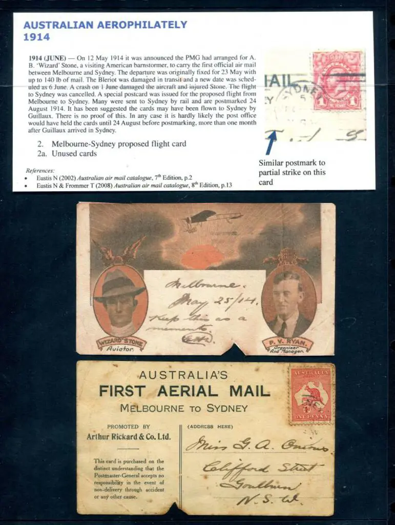 1914 (June) Melbourne to Sydney Wizard Stone ... Image 1++