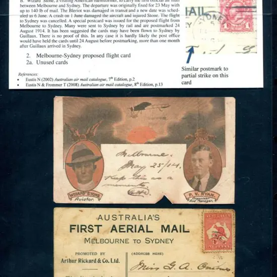 1914 (June) Melbourne to Sydney Wizard Stone ...