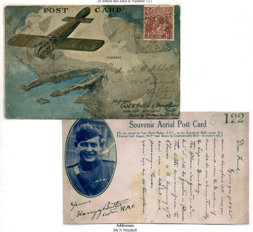 1919 (10th Aug) Adelaide to Minlaton Harry Butler ... Image 1++