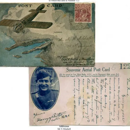 1919 (10th Aug) Adelaide to Minlaton Harry Butler ...