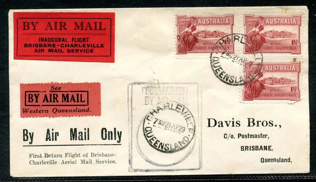 1929 (17th Apr) Charleville to Brisbane return ... Image 1++