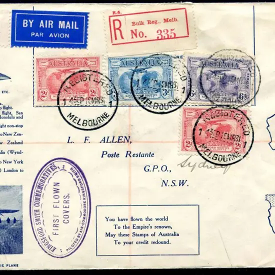 1931 (19th Mar) Melbourne to Sydney A.N.A. ...