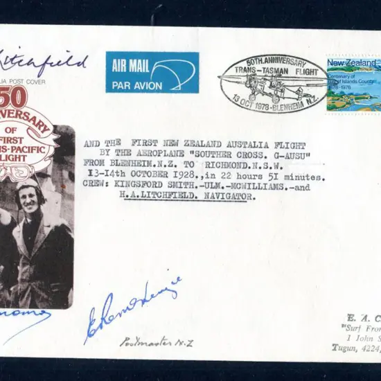 1978 (13th Oct) New Zealand to Australia 50th ...