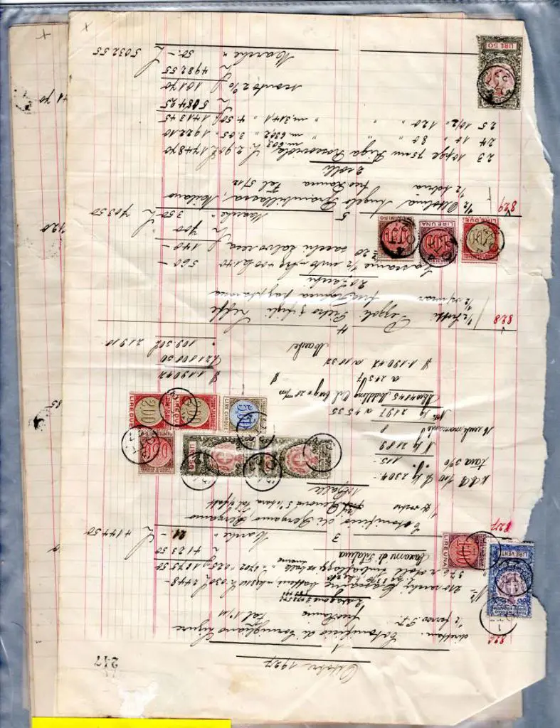 Italy 1926-1927 Revenues on legal documents with ... Image 1++