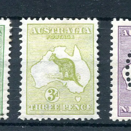 ½d green with wmk inverted used with machine ...