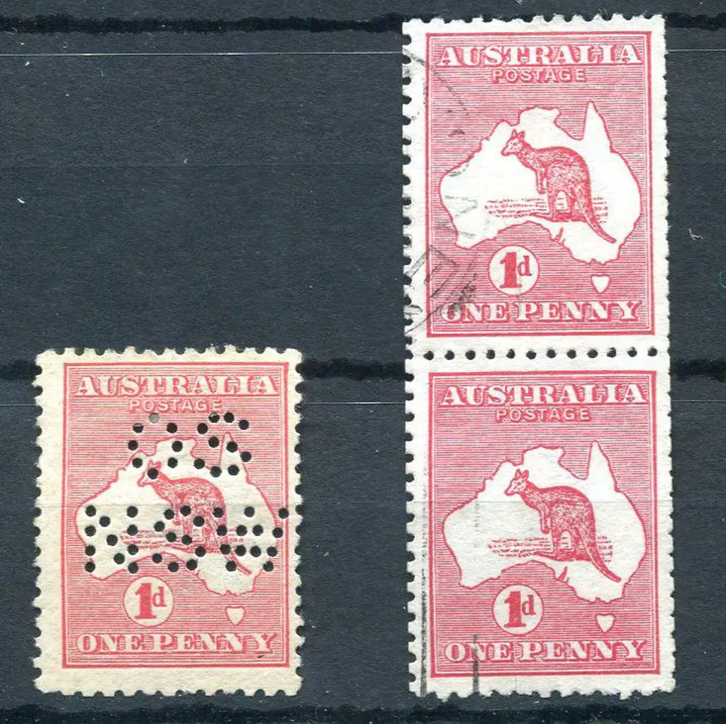 1d red, Die II perfined "OS NSW" with "White ... Image 1++