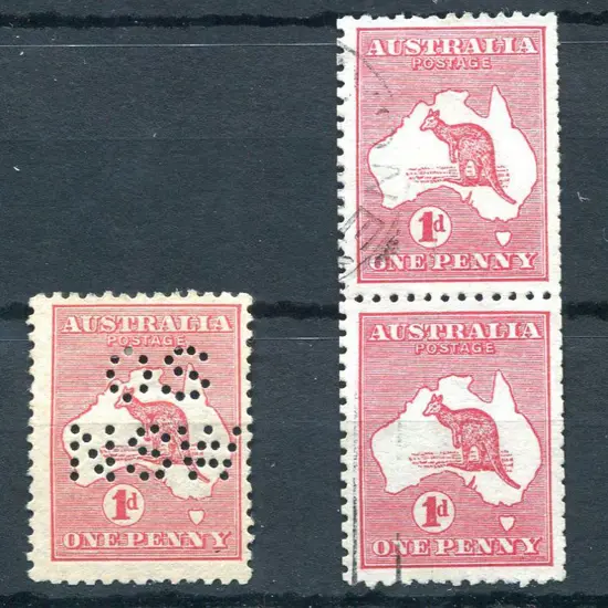 1d red, Die II perfined "OS NSW" with "White ...