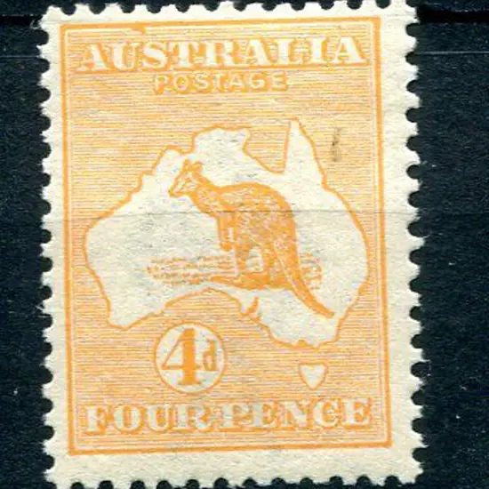 4d orange with "colour flaw to frame over "US" of ...