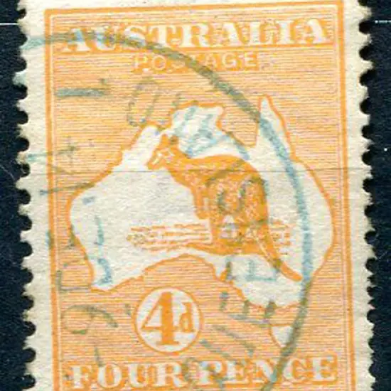 4d orange with "scratch under "R P" of FOUR PENCE" ...