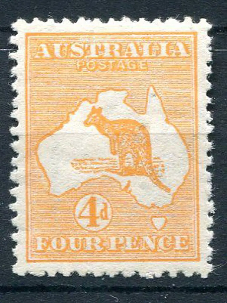 4d orange. MUH with minute paper inclusion. Well ... Image 1++