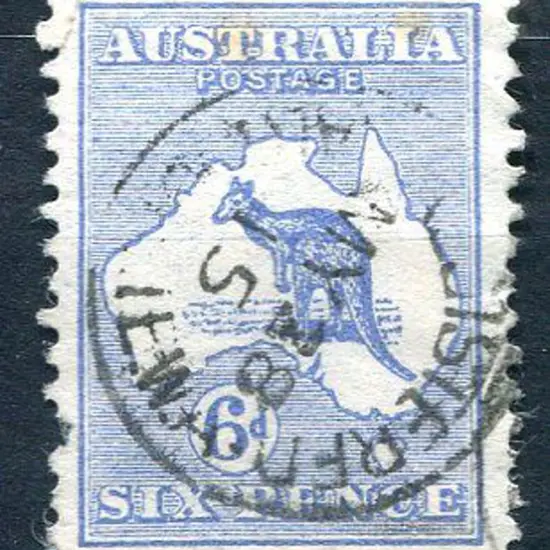 6d blue with inverted wmk. Fine used with missing ...