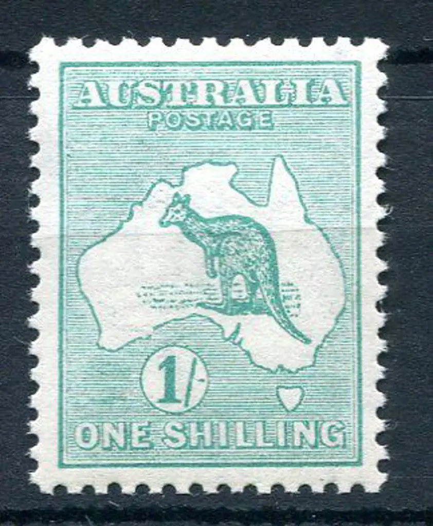 1/- green. Fine MLH & well centred. ACSC 30A, Cat. ... Image 1++