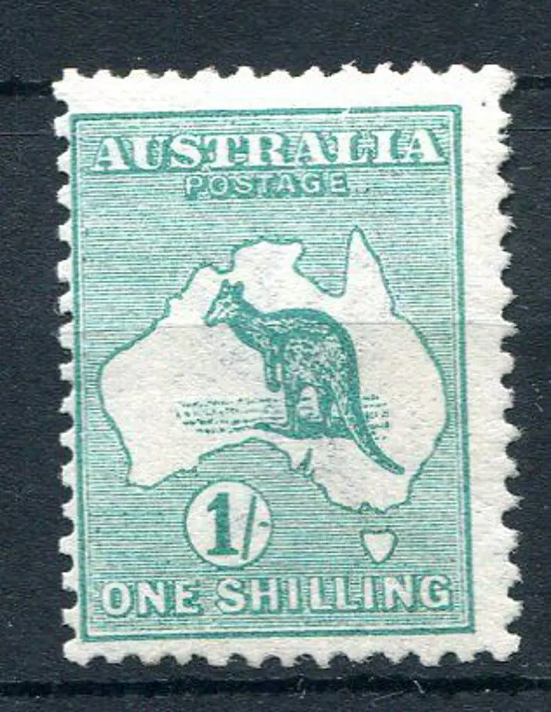 1/- blue-green with "Break in top frame over "L"" ... Image 1++