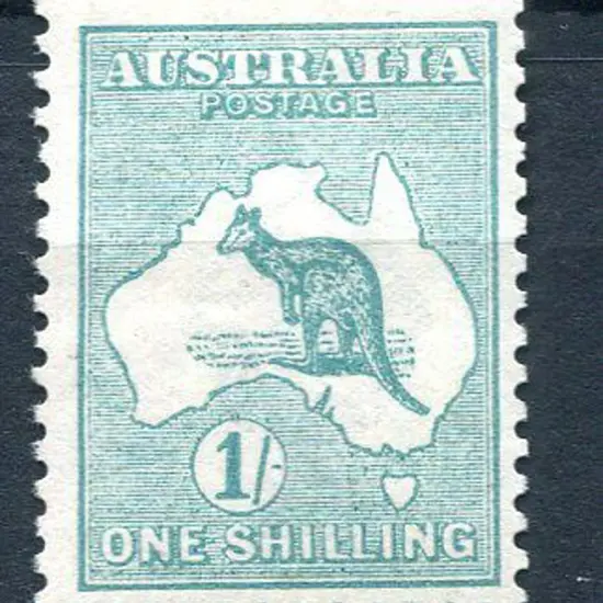 1/- blue-green. Fine MLH, very slightly centred ...