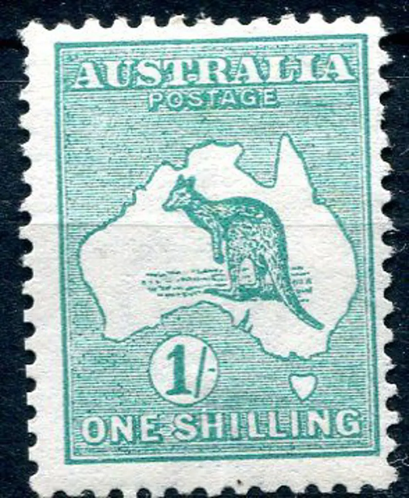 1/- blue-green. MLH with vert crease resulting in ... Image 1++