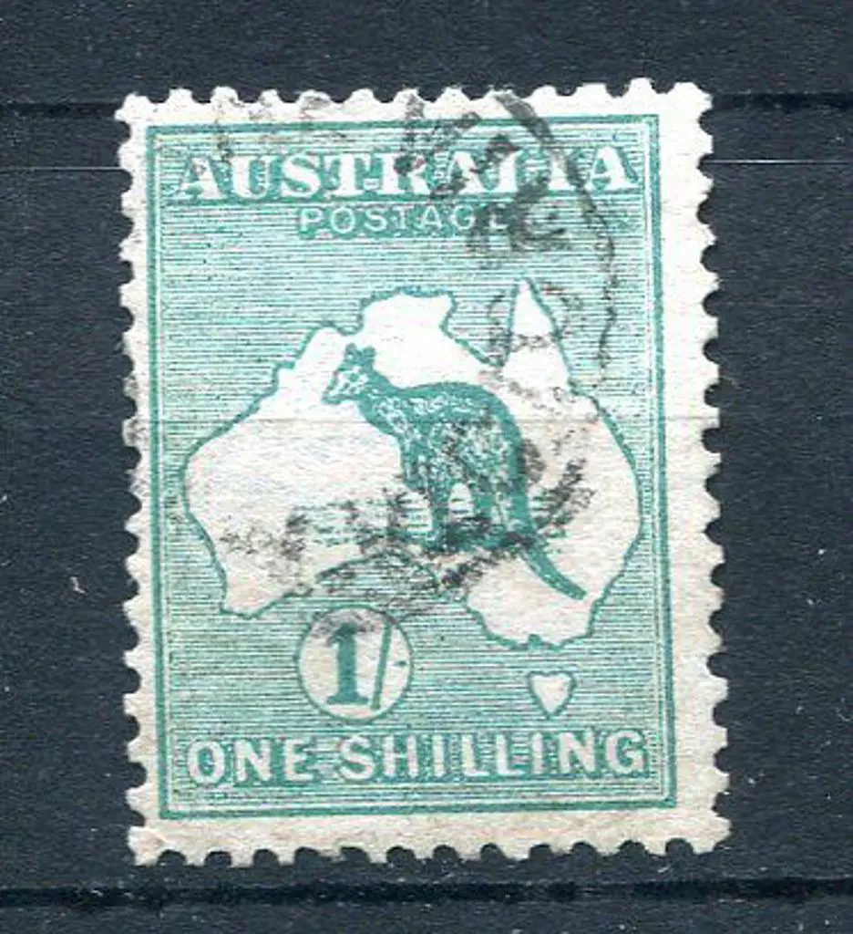 1/- blue-green with inverted wmk. Good to fine ... Image 1++