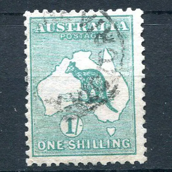 1/- blue-green with inverted wmk. Good to fine ...