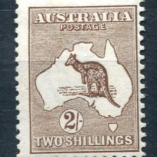 2/- brown. MLH, centred right. ACSC 35, Cat. $650