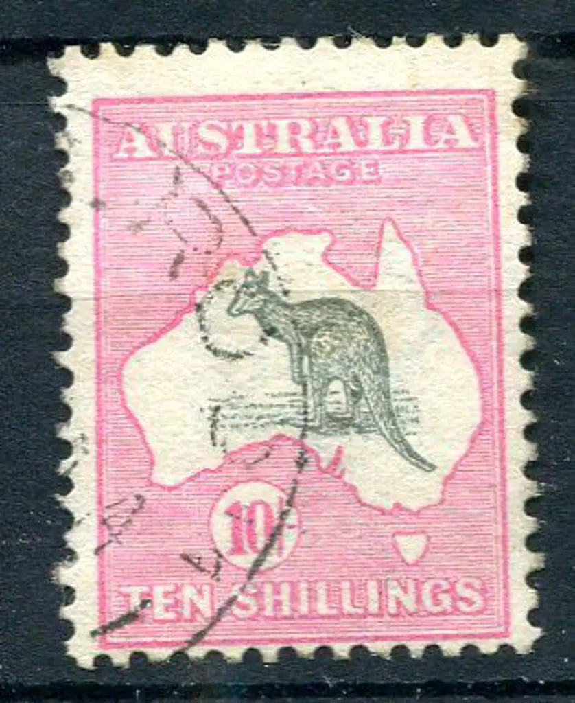 10/- grey & pink. Fine used with neat cds at left. ... Image 1++