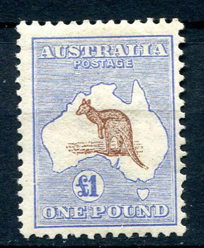 £1 red brown & blue. Fine MLH, centred right. A ... Image 1++