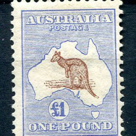 £1 red brown & blue. Fine MLH, centred right. A ...