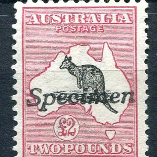 £2 black & rose with "Specimen" type A h/s. MLH, ...