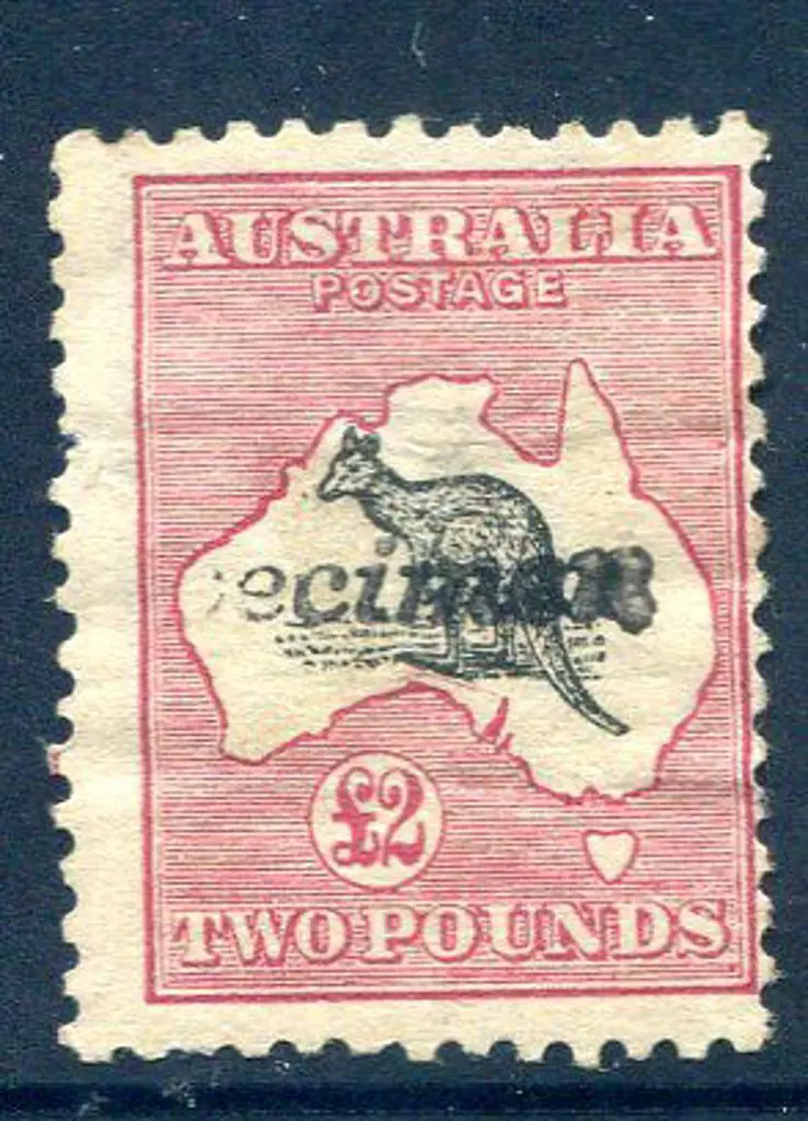 £2 grey & rose ovptd "Specimen" with "Red line on ... Image 1++