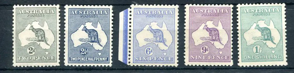 2d grey to 1/- emerald range, 6d with left ... Image 1++
