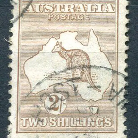 2/- brown. Fined used with 2 part cds's & well ...