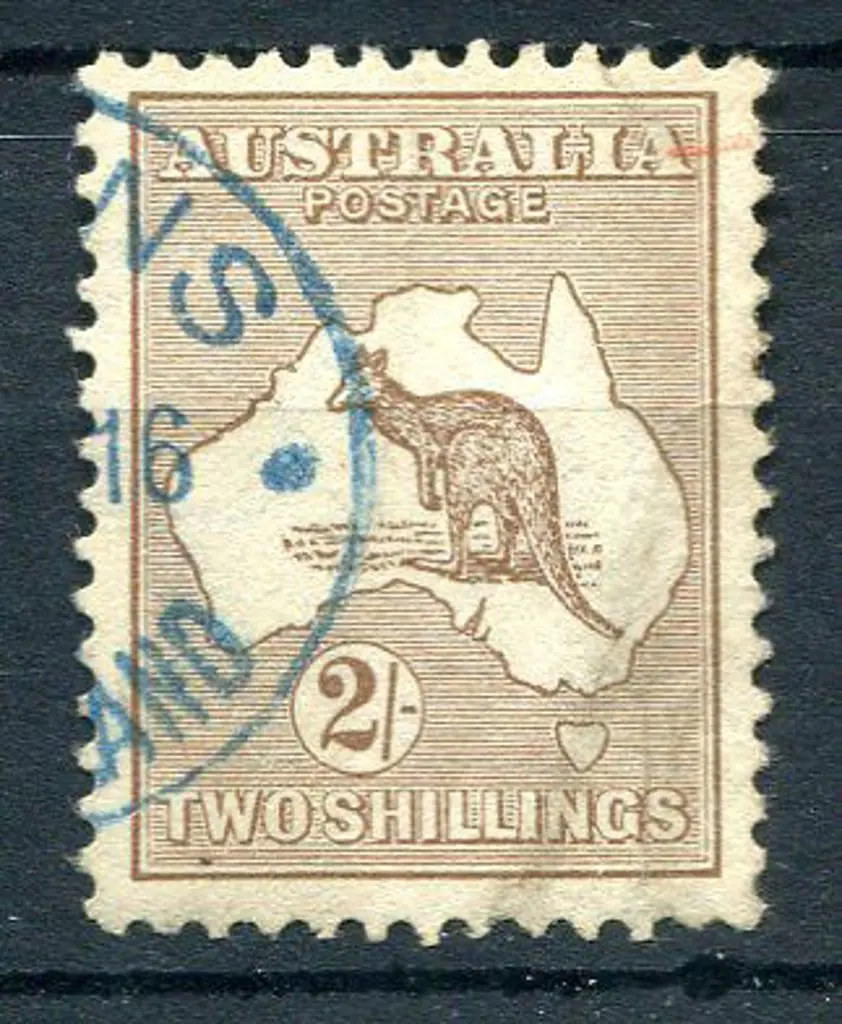 2/- light brown. Fine used with part Qld cds in ... Image 1++
