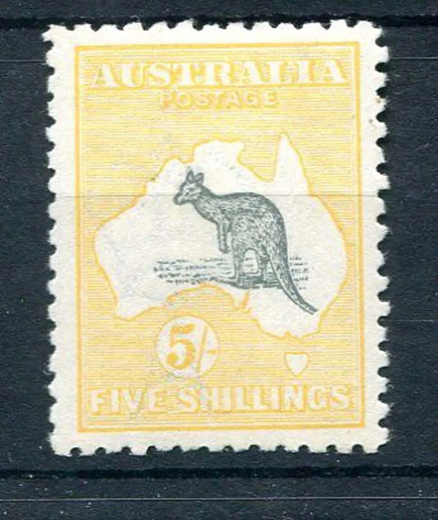 5/- deep grey & yellow. Fresh MLH & well centred. ... Image 1++