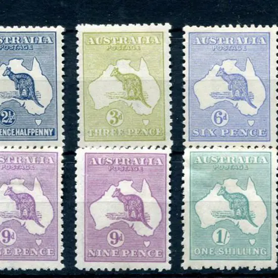 2d to 1/- incl shades of 6d blue x 2, 9d x 3 & 1/- ...