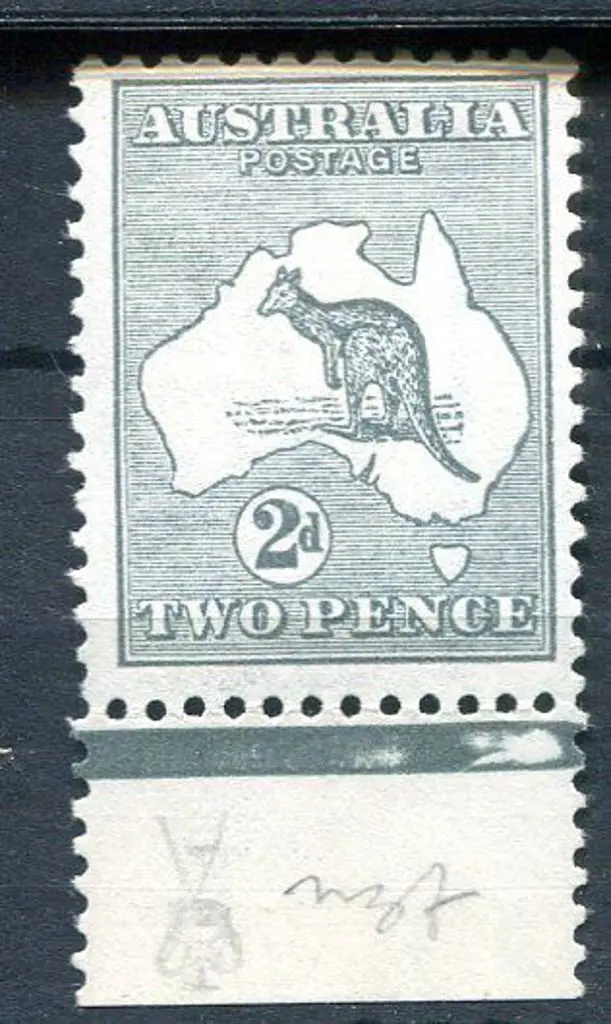 2d grey with inverted wmk & bottom margin. Fresh ... Image 1++
