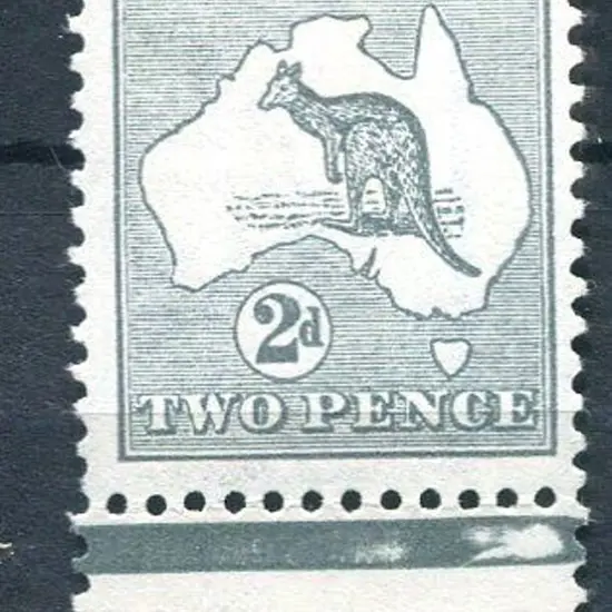 2d grey with inverted wmk & bottom margin. Fresh ...