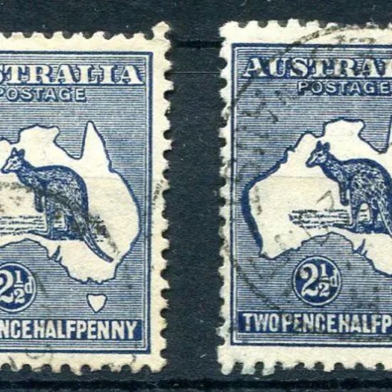 2½d blue x 2 with "islands south of WA" & "very ...