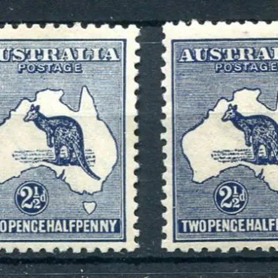 2½d blue, 2½d deep blue, 2½d indigo & 2½d pale ...