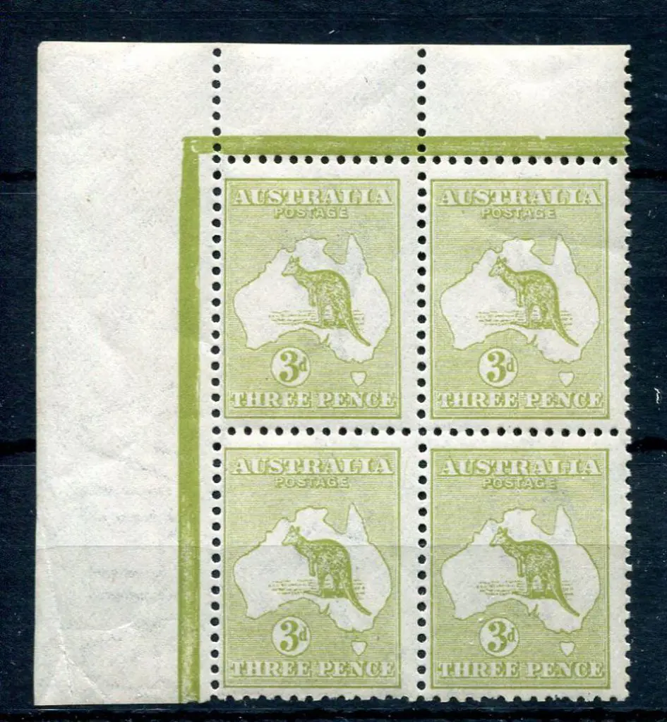 3d pale olive-green, Die I upper left pane top ... Image 1++