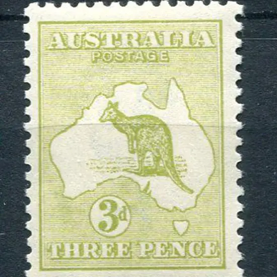 3d yellow olive Die I. Fine MUH. ACSC 13A, Cat. ...