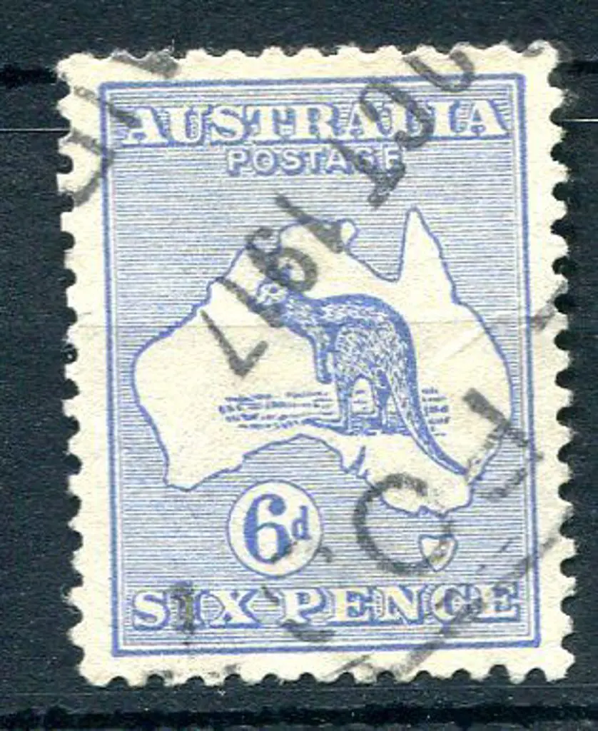 6d blue with inverted wmk. Fine used with 1917 ... Image 1++