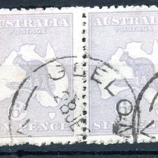 6d pale greyish-violet horiz pair. Fine used by ...