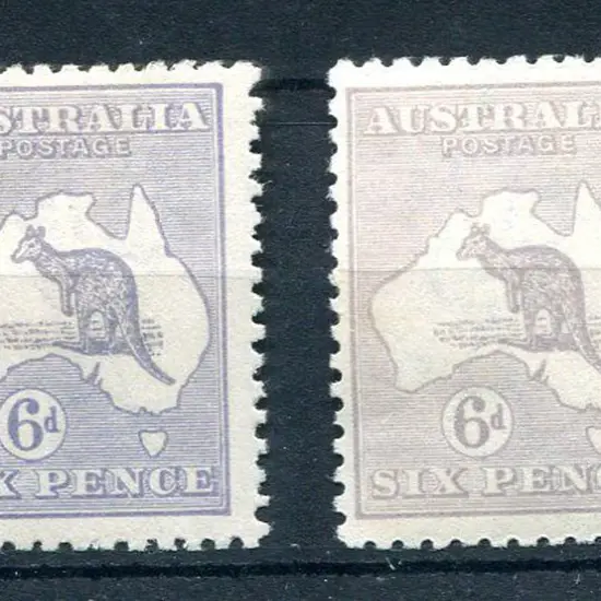 6d violet-blue Die IIB in 2 distinct shades. MH ...